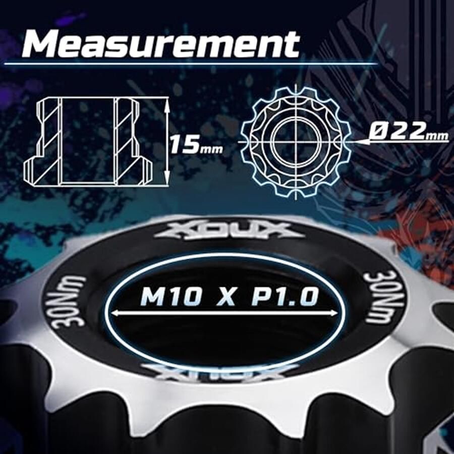 Lichtgewicht BMX Asmoeren van 7075 Aluminium 10 mm