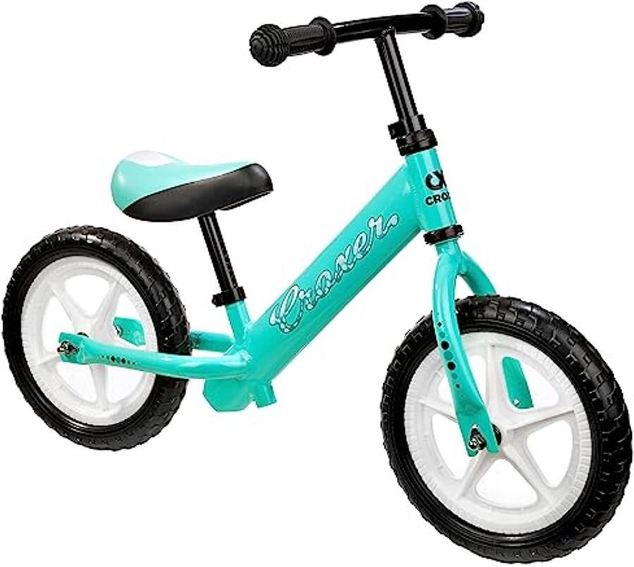 Lichtgewicht Loopfiets voor Kinderen 12 Inch met Rubber Handgrepen Verstelbare Fiets voor en