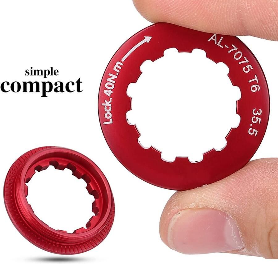 Lichtgewicht Vliegwiel Lockring in Rode Kleur voor Mountainbike en Stadsfiets Fietsaccessoire met Duurzame Kwaliteit