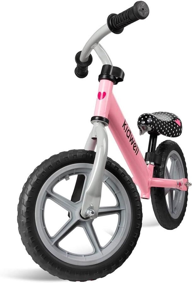 Loopfiets 12 inch Junior Roze Verstelbaar Zadel en Stuur