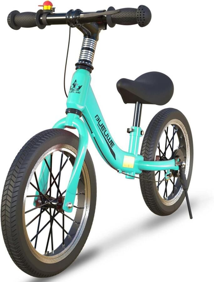 Loopfiets 16 Inch Voor Kinderen 5-9 Jaar Verstelbaar Lichtgewicht Duurzaam Groen