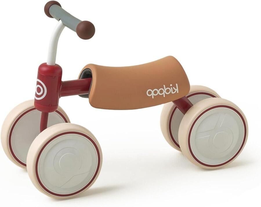 Loopfiets Baby Kinderfiets Peuterfiets Leren Balanceren Vier Wielen Stabiliteit 6 Inch Wielen Rood