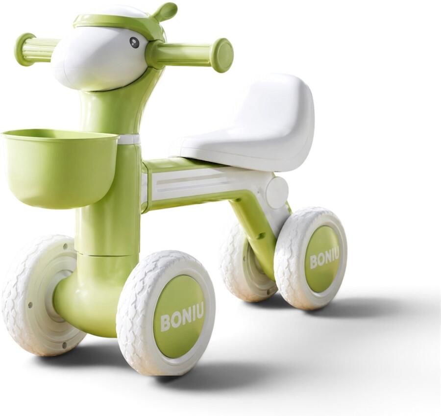 Loopfiets Babyloopfiets kinderfiets Groene met witte accenten kleur