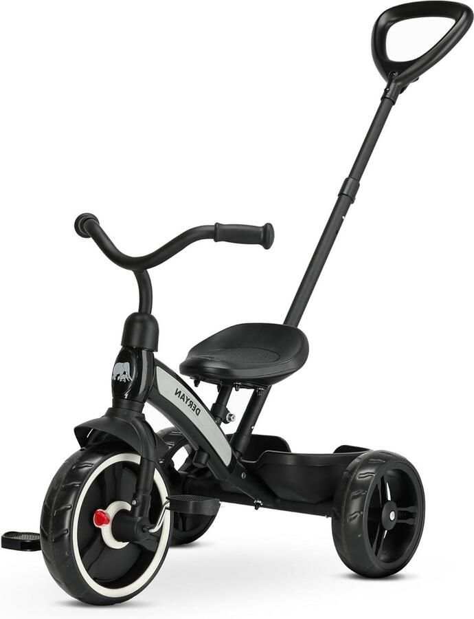 Loopfiets Driewieler Kinderfiets Buiten Spelen Groeit Mee 46 x 54 x 67.5 cm Zwart