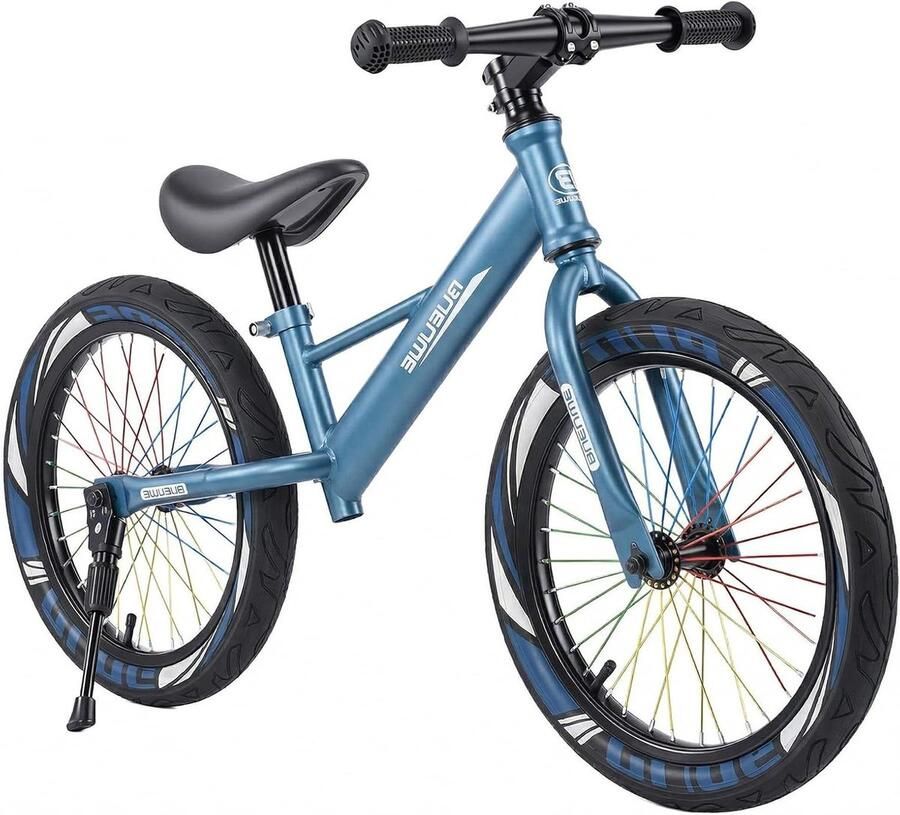 Loopfiets Kinderen Balance Bike Evenwicht Leren Lichtgevende Wielen 16 Inch Blauw