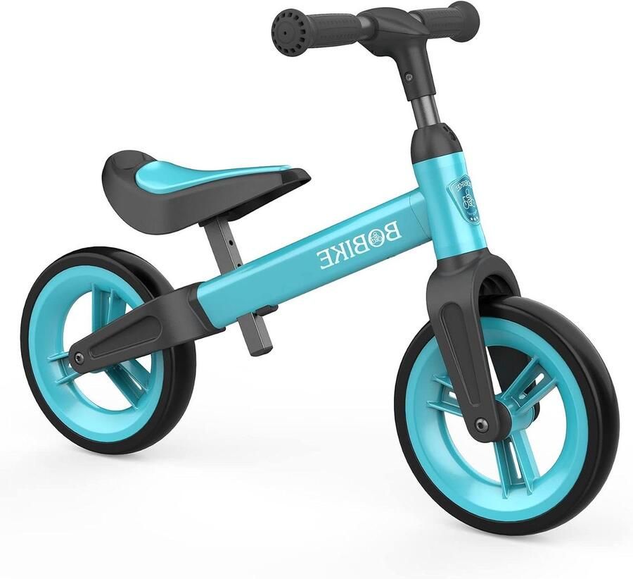 Loopfiets Kinderen Balansfiets Peuters Leren Fietsen Stuurslot 9 Inch Wielen Blauw