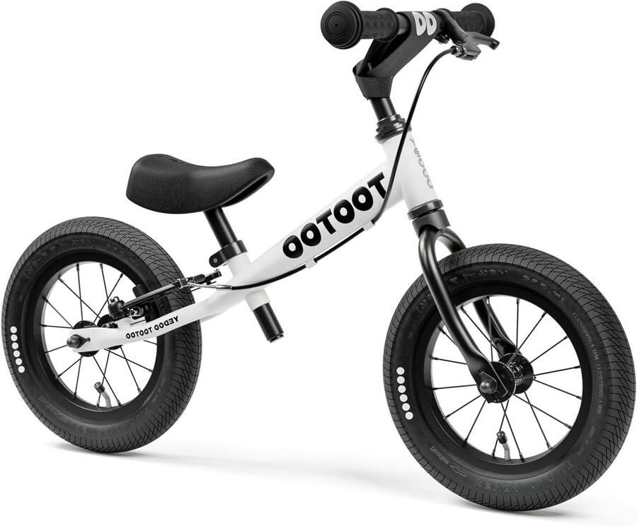 Loopfiets voor kinderen LoFiets Balansfiets Leren Fietsen Lichtgewicht Aluminium Frame 12 inch Wielen Wit