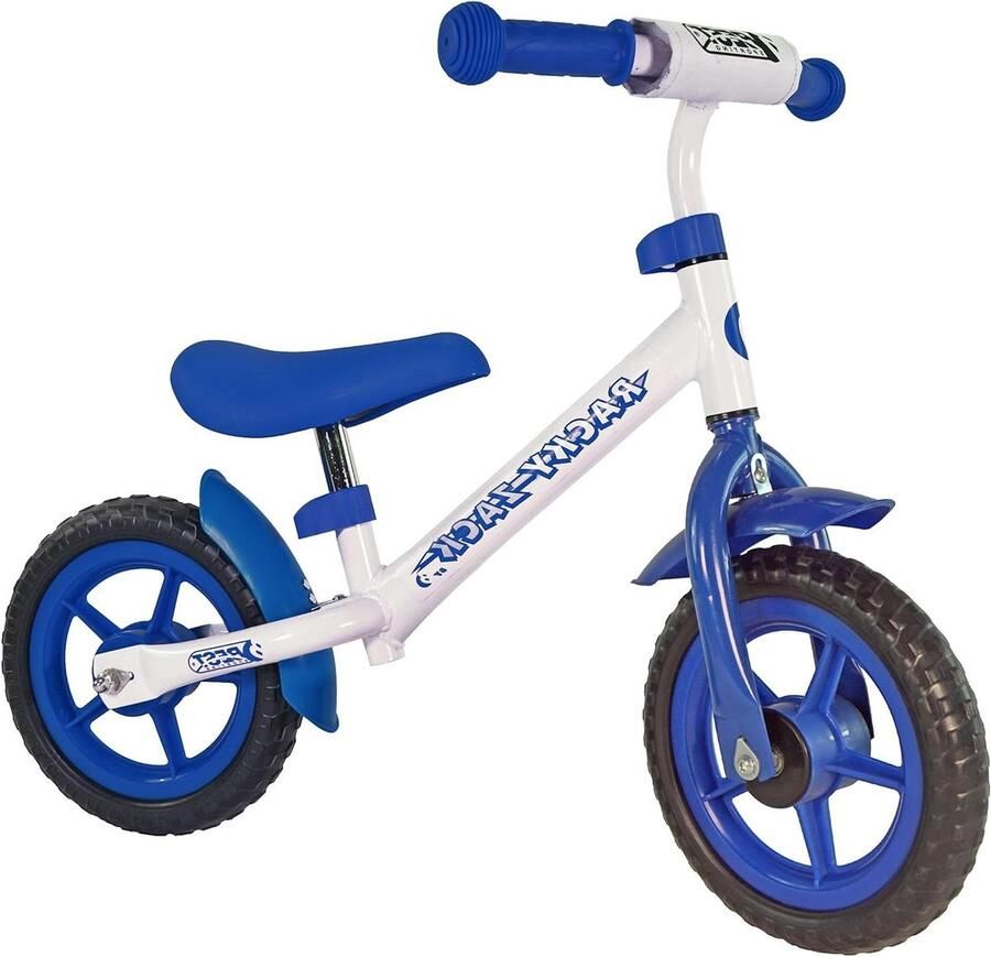 Loopfiets Kinderen Eerste Fiets Leren Balanceren Verstelbare Zadelhoogte 12 Inch Wielen Blauw