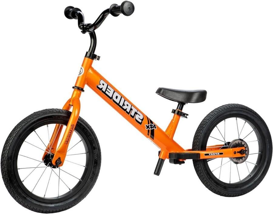 Loopfiets Kinderen Eerste Fiets Leren Fietsen Lichtgewicht Frame 14 Inch Wielen Oranje