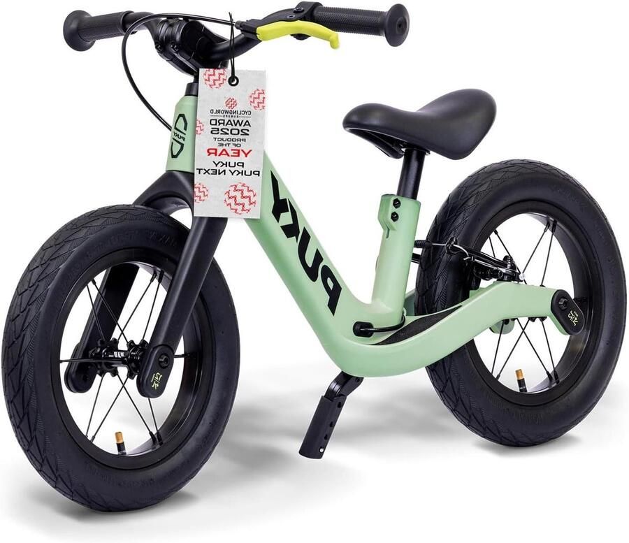 Loopfiets Kinderfiets Loopfietsen Kinderen Leren Fietsen Innovatief Nylon Frame 12 inch Groen Zwart