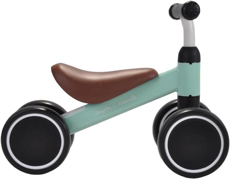 Loopfiets Little Starter Kinderfietsje Eerste Fietservaring Vier Wielen Stabiliteit 22 cm zadelhoogte Mintgroen