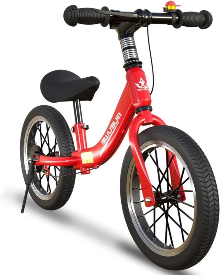 Loopfiets met Rem Loopfiets Kinderen Evenwicht Leren Lichtgewicht Koolstofstalen Frame 16 inch Rood