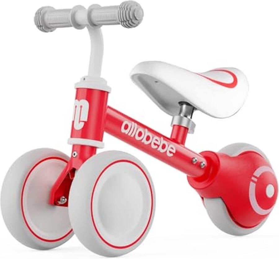 Loopfiets Peuter Babyfiets Eerste Fietservaring Verstelbare Zitting 10 Zoll Wielen Rood