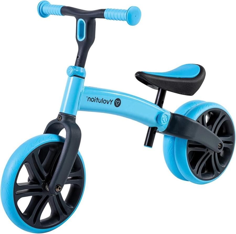 Loopfiets Peuterfiets Kinderen Leren Balanceren Verstelbaar Zadel 9 Inch Wielen Blauw
