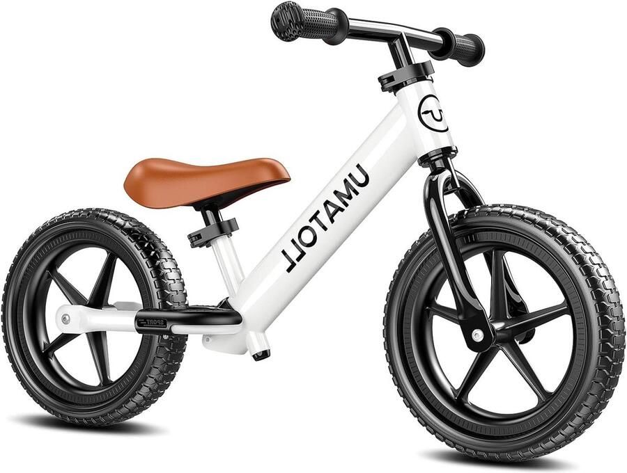 Loopfiets Peuters Kinderfiets Balans Eerste Fietservaring Verstelbaar Zadel 11 Inch Wielen Wit
