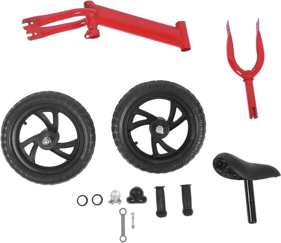 Loopfiets Peuters Kinderfiets Balans Leren Fietsen Verstelbaar Zadel 12 inch Zwart