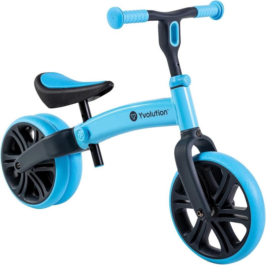 Loopfiets voor peuters Kindermotor Leren fietsen Verstelbaar zadel 9 inch wielen Blauw