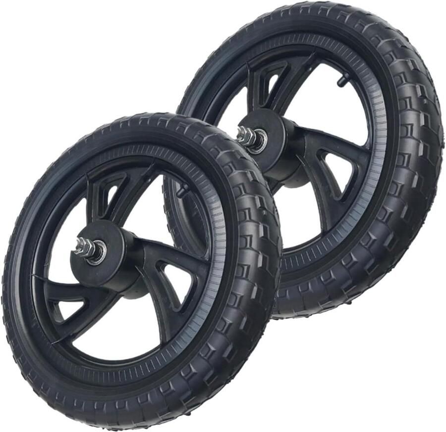 Loopfiets Wielen Vervangingswielen Kinderfiets Kinderen Leren Balanceren Lekvrij Onderhoudsvrij 12 Inch Zwart