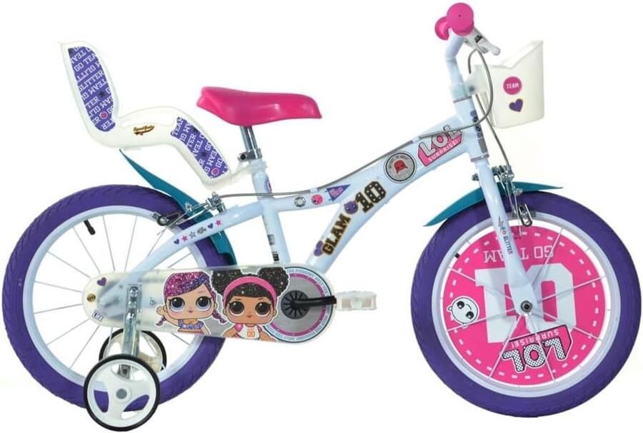 Meisjes Kinderfiets 16 inch Wit Stevig Frame en Zijwieltjes