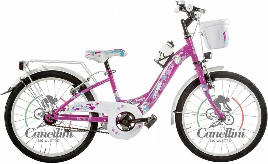 Meisjesfiets 20 inch met Mand en Standaard
