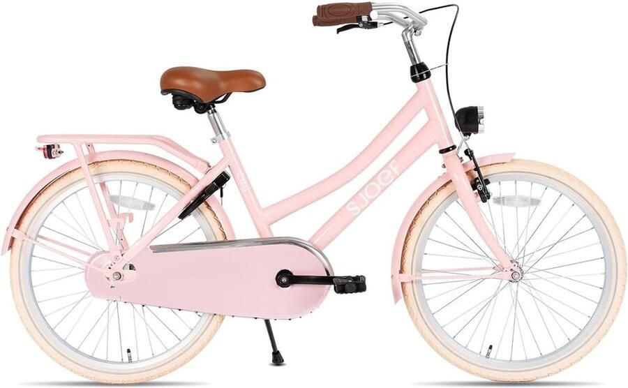 Meisjesfiets 24 inch voor 8-12 jaar In hoogte verstelbaar & met verlichting