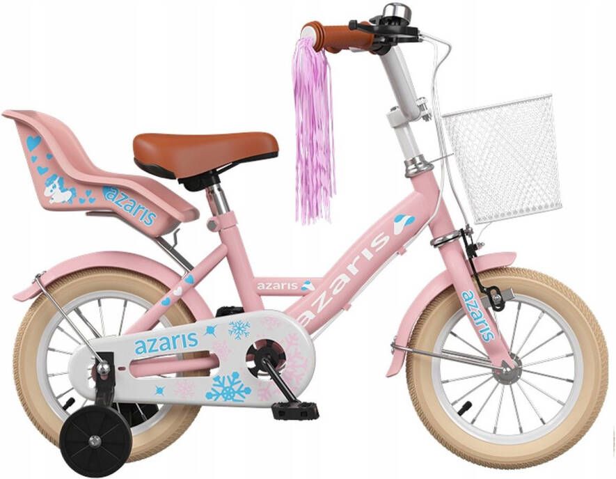 MEISJESFIETS KINDEREN ROZE 12 INCH FIETSENMAND