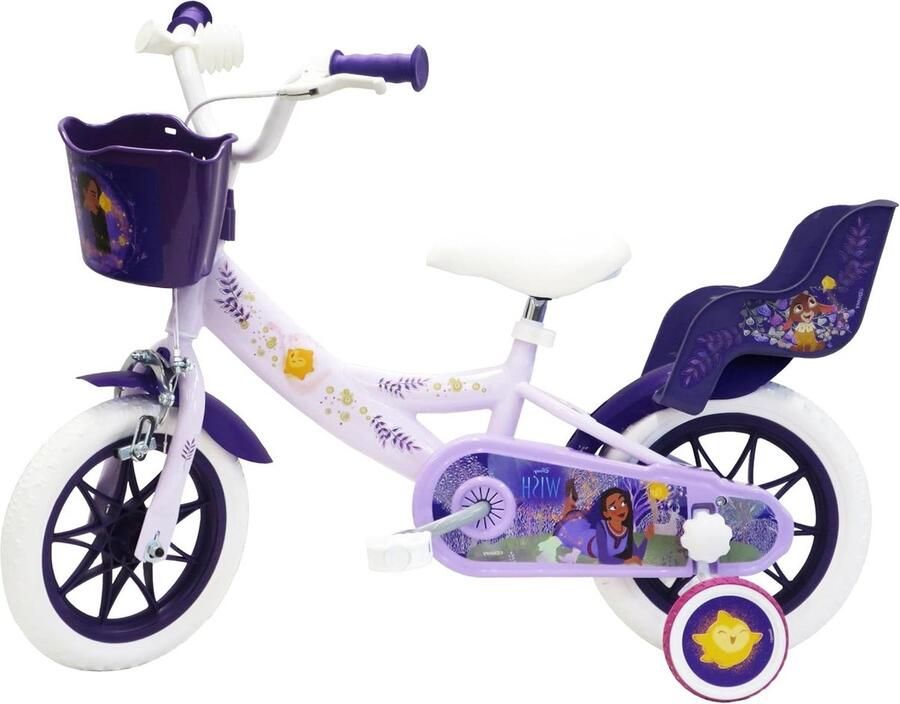 Meisjesfiets Kinderfiets Kinderfietsje Leren Fietsen Afneembare Zijwielen 12 Inch Paars