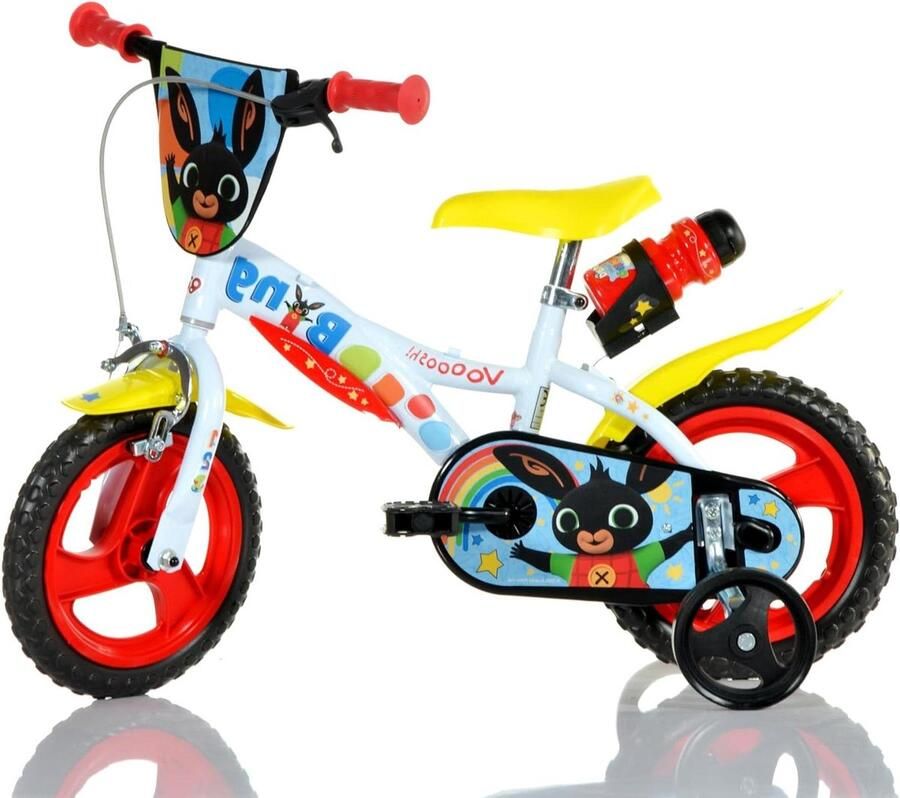 Meisjesfiets Kinderfiets Loopfiets Leren Fietsen Met Bel Voorplaat 12 Inch Wit