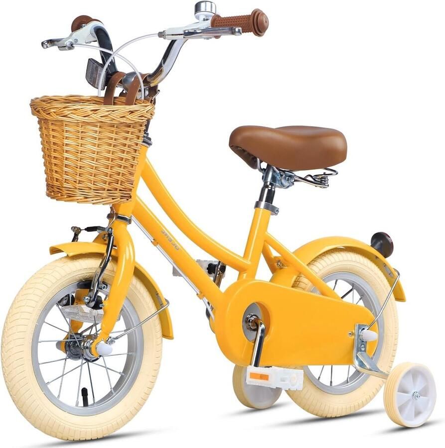 Meisjesfiets Met Mand Kinderfiets Leren Fietsen Inclusief Stabilisatoren 12 tot 20 Inch Kleuren