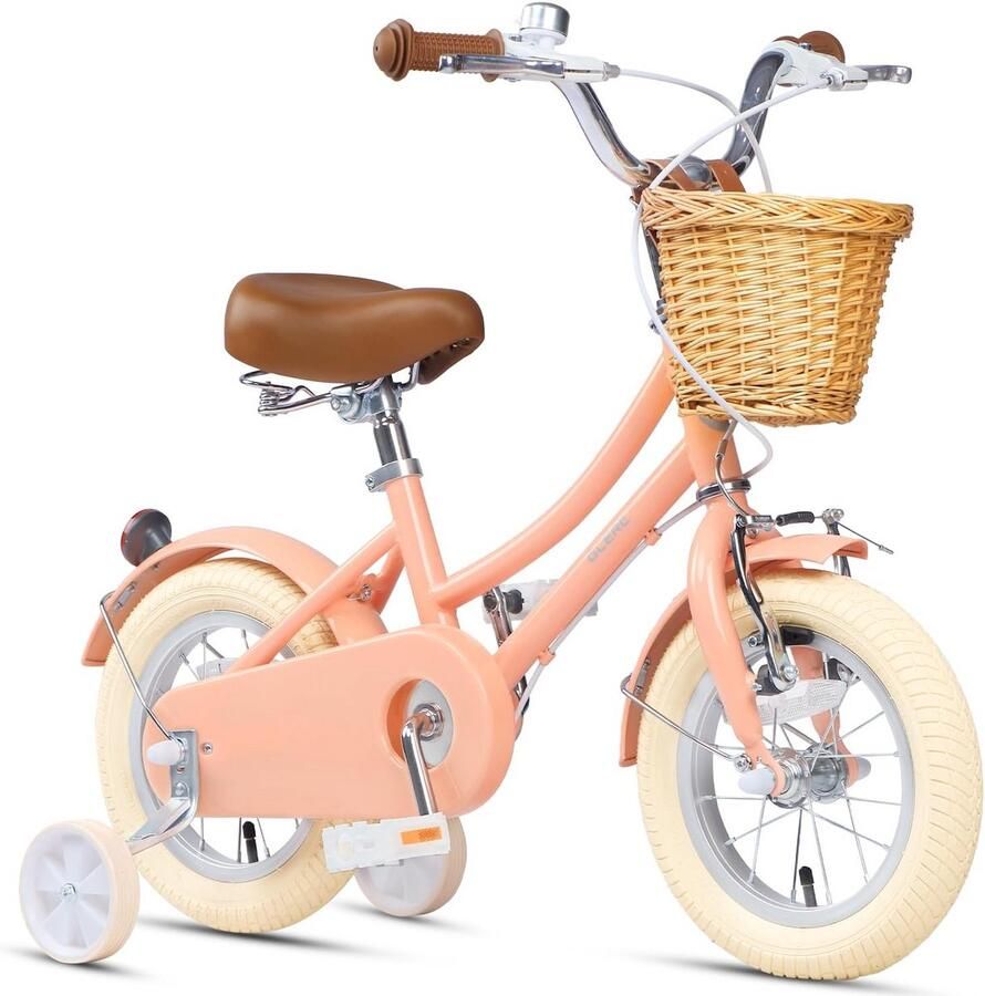 Meisjesfiets met Mand voor Kinderen 3-10 Jaar 12-20 Inch