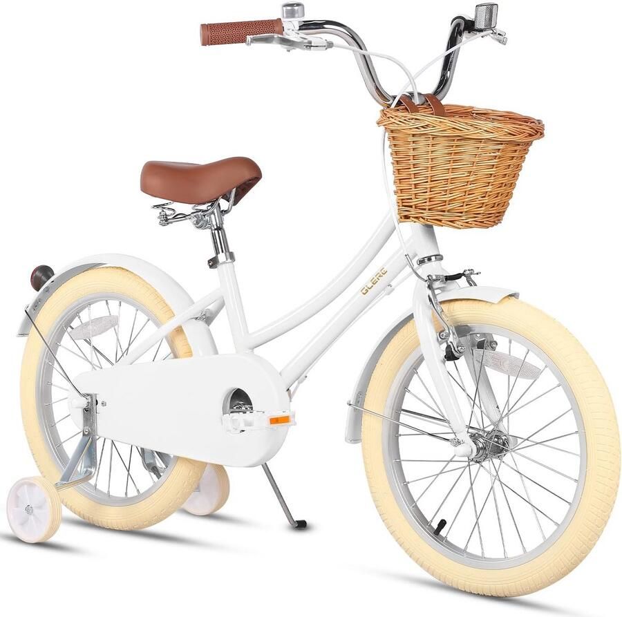 Meisjesfiets Met Mand Voor Kinderen 3-10 Jaar 12-20 Inch Met Bel En Steunwielen