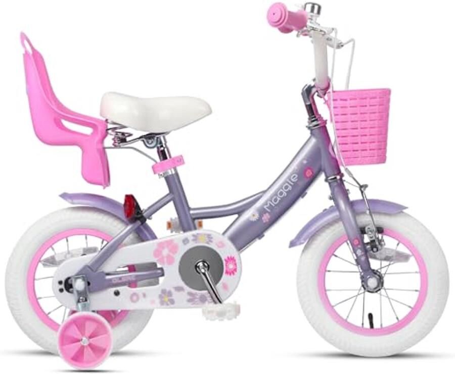 Meisjesfiets met Poppenzitje en Steunwielen