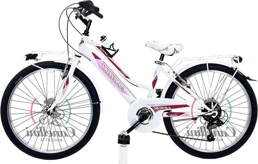 Meisjesfiets MTB Kinderfiets Fatbike Fietsen Buiten Aluminium Wielen 24 Inch Wit