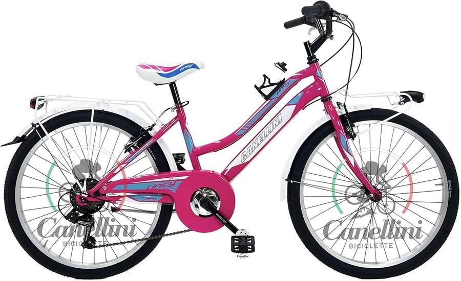 Meisjesfiets MTB Kinderfiets Mountainbike Buiten Fietsen Lichtgewicht Aluminium 24 inch Fuchsia