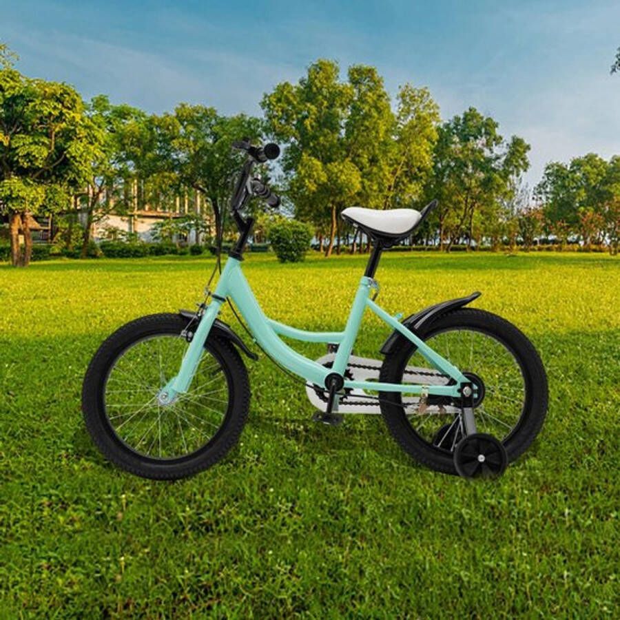 Mercadome Kinderfiets Fiets Loopfiets Afneembare Zijwieltjes Universeel Groen 41 cm