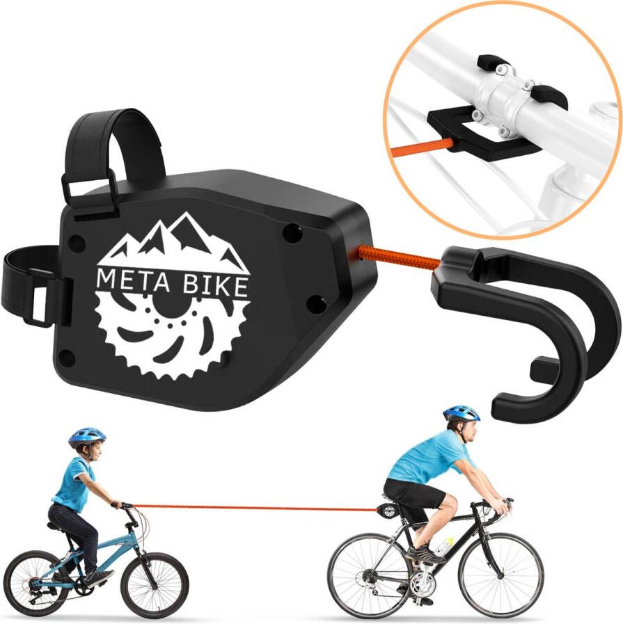 META BIKE TowKid Fiets Sleepsysteem voor Kinderen 2.5M Sleeptouw voor Kinderen en Volwassenen Kinderfiets Mountainbike E-Bike Woom MTB