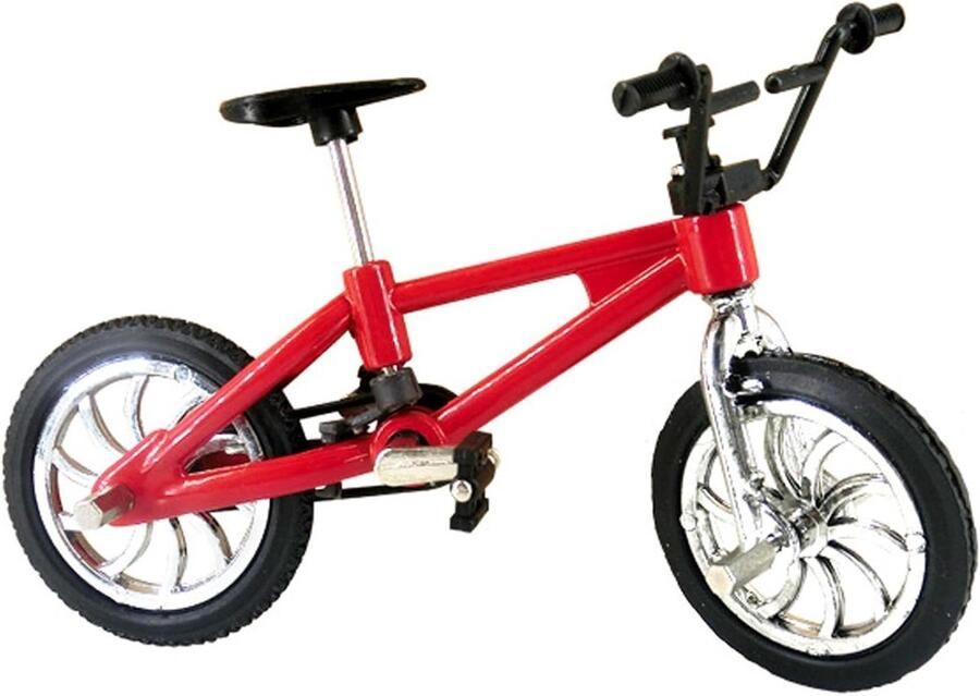 Mini BMX Fiets Speelgoed Fiets Vinger Verzamelen en Decoratie Authentieke Details 10.5 x 7 cm Rood