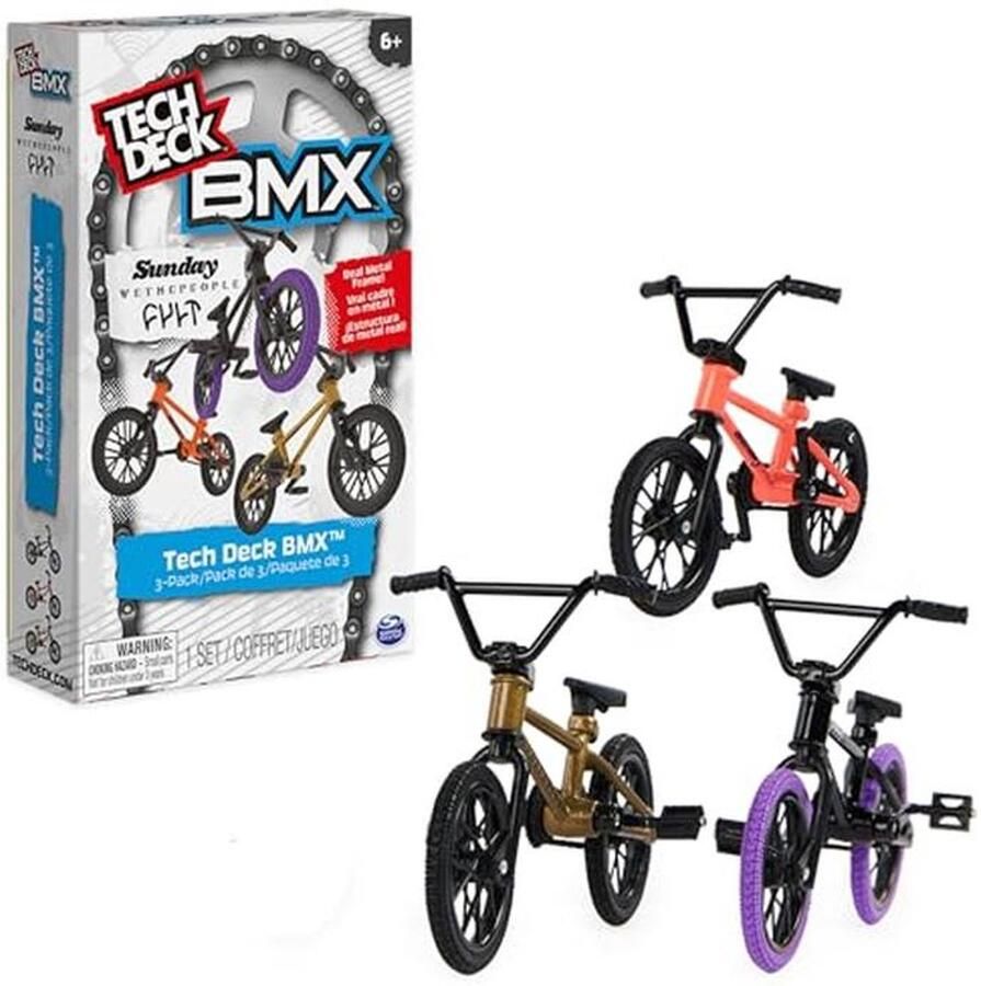 Mini BMX Fietsen Vingerfietsen Speelgoed Trucs Uitvoeren Replica Metalen Frame 3 Stuks Meerkleurig