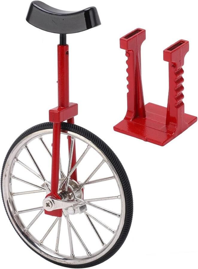 Mini Eenwieler Fiets Model Handgemaakt Metalen Sculptuur Speelgoed