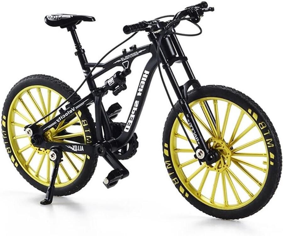 Mini Fiets Model Speelgoed Mountainbike Kinderen Spelen Gedetailleerd Ontwerp 10 cm Zwart