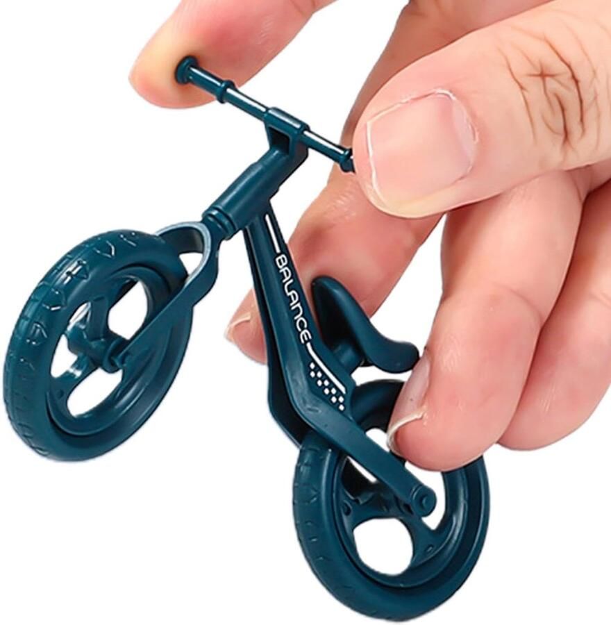Mini Mountainbike Figuur Vinger Speelgoed Desktop Decoratie Beweegbaar Stuur Kleine Schaal Willekeurig