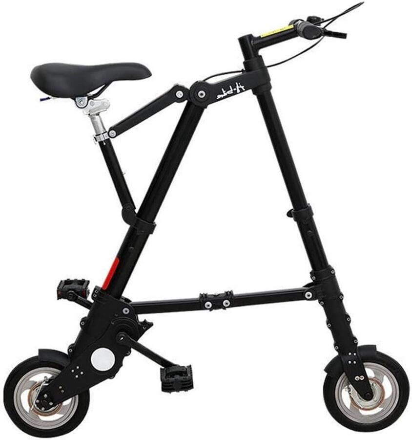 Mini Vouwfiets Compacte Fiets Draagbare Fiets Woon Werkverkeer Snel Opvouwbaar 8 Inch Wielen Zwart Zilver - Foto 1