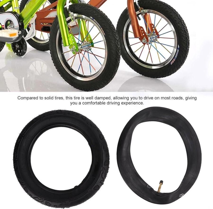 MK Stoer Fietsband 12 x 2.125 inch voor Kinderfiets met Duurzame Constructie en Goede Demping Geschikt voor Loopfietsen