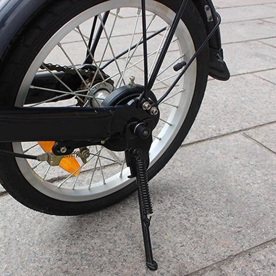 MK Stoer -Stalen Kinderfietsstandaard Stabiele Steunstandaard Eenvoudige Installatie 12 14 16 18 20 Inch Kinderfiets Geschikt voor Alle Fietsen Zwart