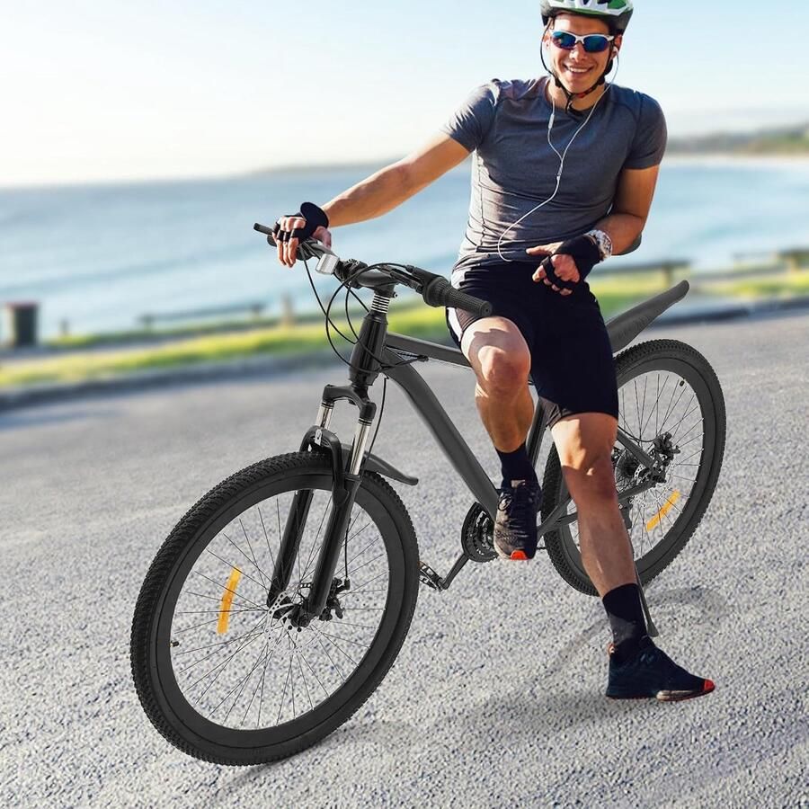 Mountainbike ATB Fiets Buiten Fietsen 21 Versnellingen 26 inch Zwart