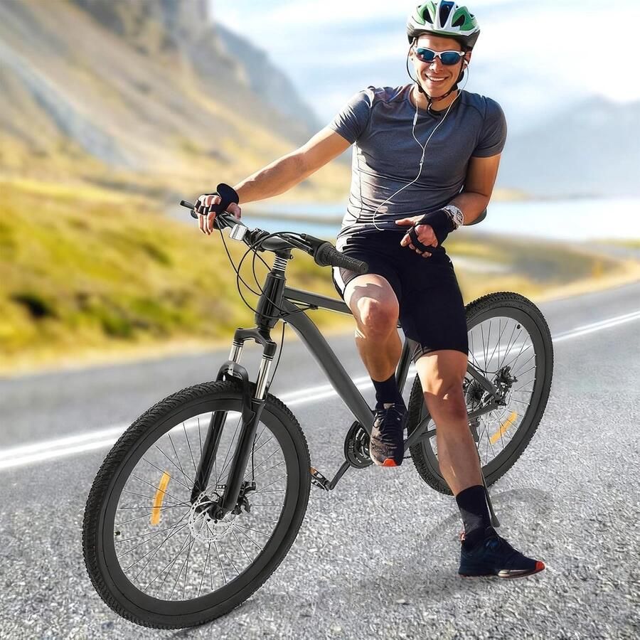 Mountainbike ATB Fiets Buiten Fietsen 21 Versnellingen 26 inch Zwart