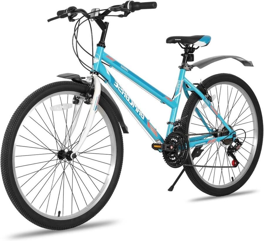 Mountainbike ATB Terreinfiets Buitenfietsen 21 Versnellingen 24 Inch Groen