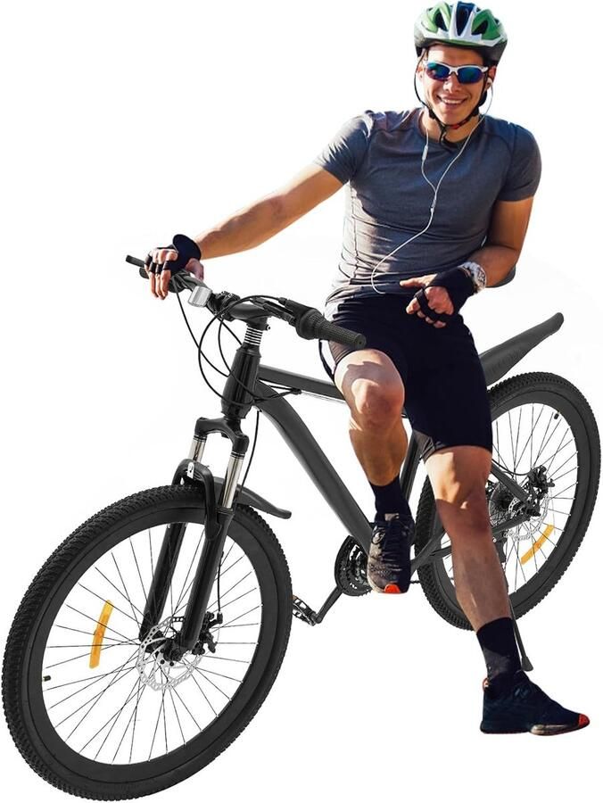 Mountainbike Fiets voor volwassenen Buiten sporten 21 versnellingen 26 inch Zwart