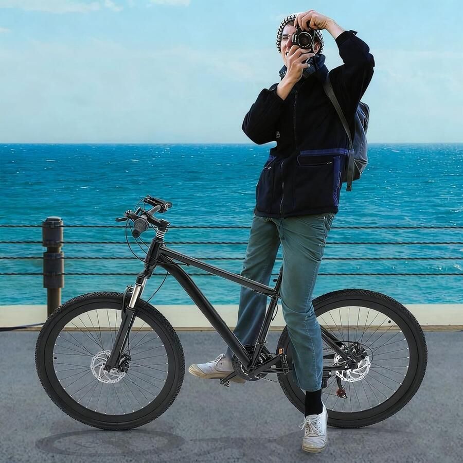 Mountainbike MTB Fiets Buiten Fietsen 21 Versnellingen 26 Inch Zwart