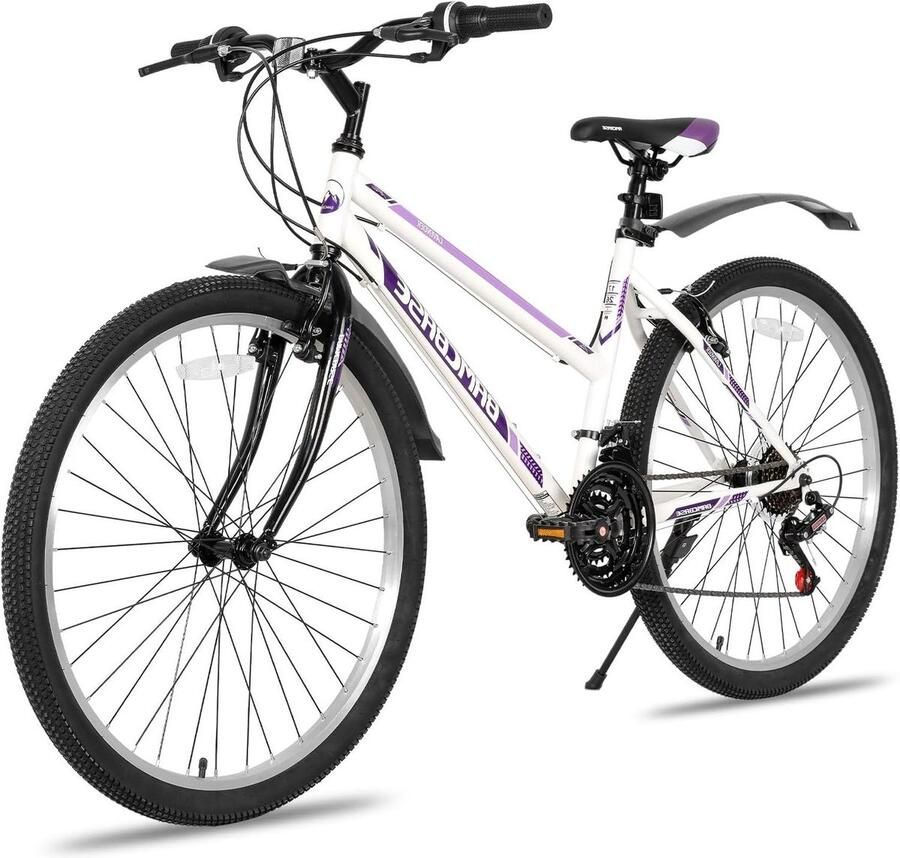 Mountainbike MTB Fiets Sportief Fietsen 21 Versnellingen V-remmen 24 inch Groen Wit